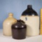 3 Stoneware and Salt Glze Crockery Jugs