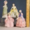 4 Royal Doulton Little Ladies ? HN 1513, Ruth HN 2799, Bo Peep HN 1841 and April HN 4878