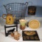 Case Lot of Antique Metal and Stoneware Accent Pieces