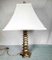 Retro Vintage MCM Brass Pagoda Form Table Lamp