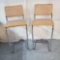 Pair Of Marcel Breuer Cesca Midcentury Tall Bar Chairs Made In Italy