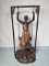 Bronze Statue of Woman on a Swing