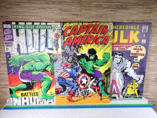 3 Marvel Comic Cover 25.5"x18" Canvas Art Prints