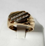 14K Yellow Gold & Diamond Ring