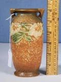 Mid 1920s Roseville Art Pottery Dahlrose Terra Cotta Glaze Vase 363-6