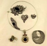 Lot Of Sterling Silver & Marcasite Jewelry