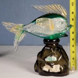 1969 Girolamo Luxardo Cherry Wine Decanter with Large Murano Fish Stopper