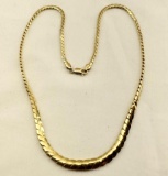 14K Yellow Gold Graduated Snake Link Chain