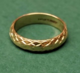 14K Yellow Gold Sculpted Band