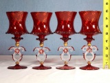 4 Murano/ Venetian Design Flugelglas 8