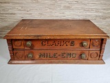 Antique Clark's Wood Spool Cabinet