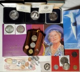 3 Isle of Man Fine Silver Bullion, UK Silver and Commemorative and other Foreign Coins