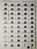 50 Misc Date Carded Mercury Dimes