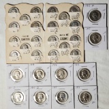 Vintage 1950s Quarter Kitty Savings Bank Folder With 20 Washington Silver Quarters plus 10 more