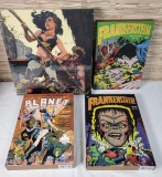 4 Hardcover Comic Reprints & Illustrations incl. Frankenstein