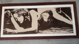 Reclining Woman Mid Century Modern Art Print of Wood Block