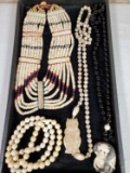 4 Beaded Necklaces incl. Bone & Black Onyx