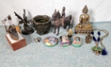 Collection of Small Bronze & Other Figures