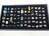 Tray Lot Of 72 Fasion Rings