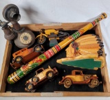 Case Lot Of Hand Made Wood Cars & Sculpture