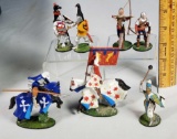 6 Alymer Banners Forward Medieval Knights Military Miniatures in Metal Boxed Figure Sets