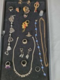Tray of Sterling Silver Jewelry