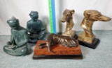 Mid Century Decorator Greyhound and Other Bookends