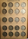 Complete Franklin Silver Half Dollar Series in Dansco Coin Album, 1948-1963 (35 Coins)