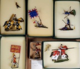 6 Alymer Banners Forward Medieval Knights Military Miniatures in Metal Boxed Figure Sets