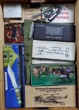 Tray Lot of Collector Set , Sheath and Vintage Pocket Knives