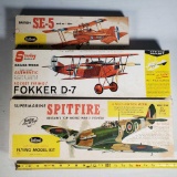 3 Vintage Airplane Model Kits