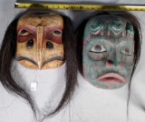 2 North Western Tribe Native American Masks