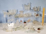 Lot of Glass Figural Candy Containers and Dishes of Different Forms