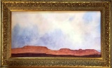 Marie Louise Stahl (1861 - 1953) Pastel on Paper Painting of Colorado/ Arizona Mesa Country