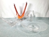 4 Art Glass Vases & Bowls