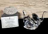 3 Baccarat and 1 Waterford Art Crystal Paperweights/ Desk Sculptures