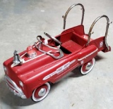 Vintage Red Fire Truck Pedal Car with Chrome Bell (no Ladders)
