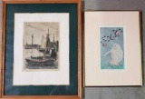 2 Pieces Of Framed Art by Albert Edel & Mitzi Johnston