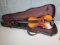 Western Germany Copy of Antonius Stradivarius Violin with Bow in As Is Case