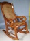 Antique Eastlake Victorian Cane & Maple Wood Primitive Childs / Youth Rocker Rocking Chair