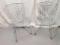 Pair of Chrome Wire Chairs In the Style of Bertoia