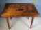 Scenic Wood Inlay Top MCM Accent Table