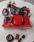 1957 Red Chevy Bel Aire Remote Control Toy Car & Harley Davidson Fat Boy Toy