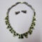 950 Silver & Black Enamel Mexico Escorcia Necklace & Matching Ear Rings