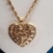 14K Yellow Gold Necklace & Filigree Heart Pendant