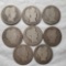 8 Barber Half Dollars (7 Scarce with Mintages around 1,000,000)