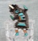 Vintage Signed Zuni Rainbow Man Inlay Sterling Ring
