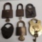 Lot Of 6 Antique Padlocks With Keys