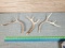 3 Intricately Hand Carved Deer Antlers