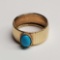 14K Yellow Gold & Blue Cabochon Ring